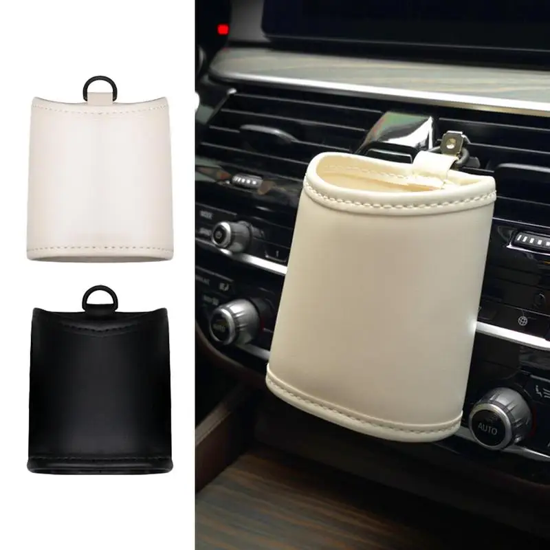

Multifunctional Car Air Outlet Mobile Phone Holder Automobile Leather Interior Car Air Vent Storage Box For Car Keys Pen Glasses