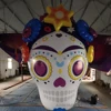 Printed Giant Inflatable Skull Head with Lights Outdoor Hanging Ghost Skeleton Air Model Toy For Halloween Festival Decoration 5