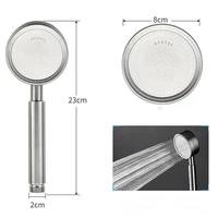 Black Stainless Steel Shower Head Fall resistant Durable High Pressure Showerhead for Bathroom Handheld Water Saving