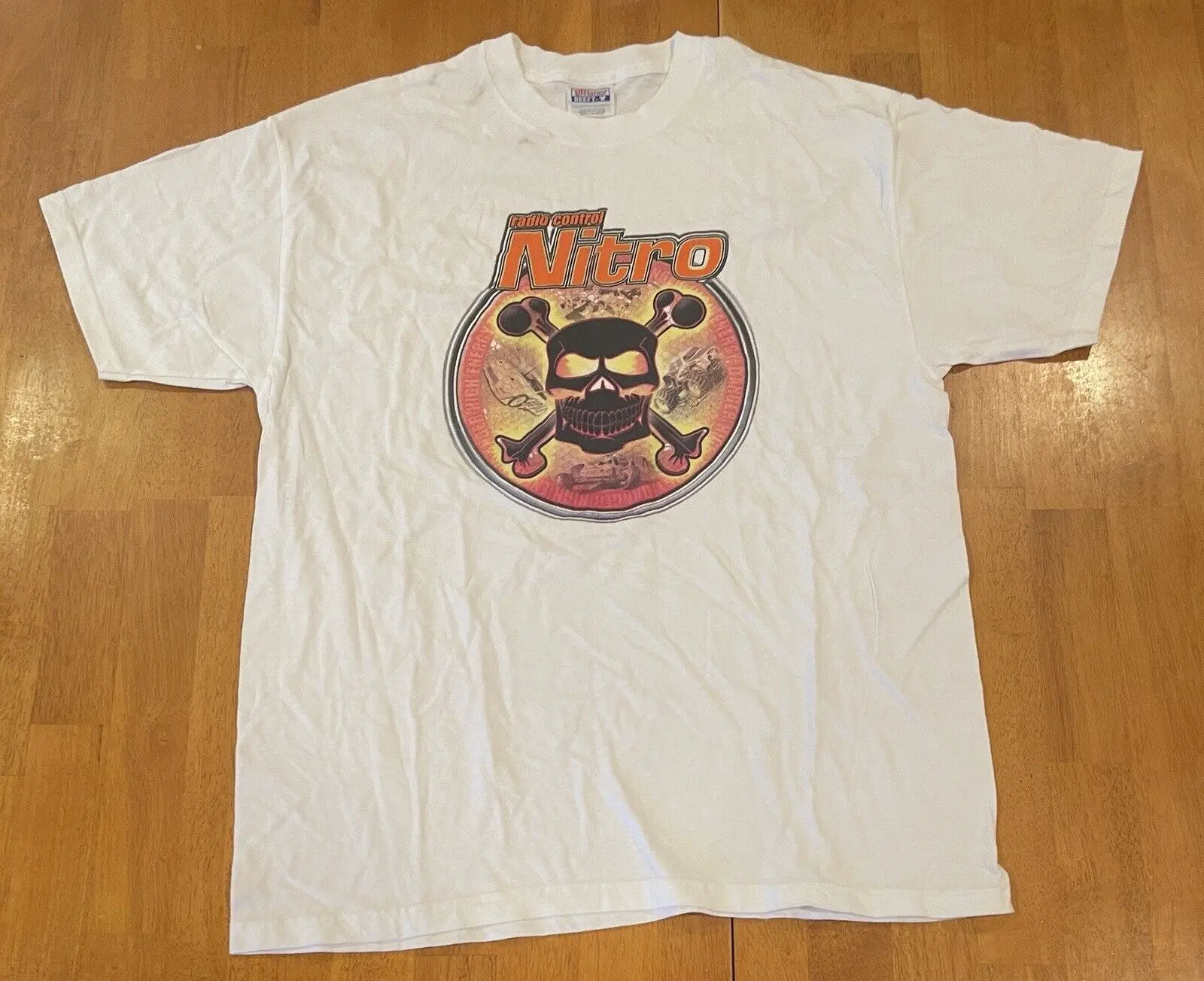 Maglietta Nitro Radiocomandata Vintage Large Rc Car Graphic Maniche Lunghe