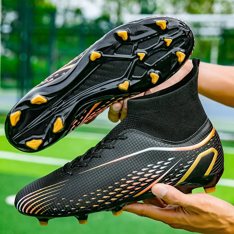 Field Boots Men's Soccer Shoes Society TF/FG Anti-slip Football Cleats Children's Outdoor Training Sports Footwear 2024_voghion.com