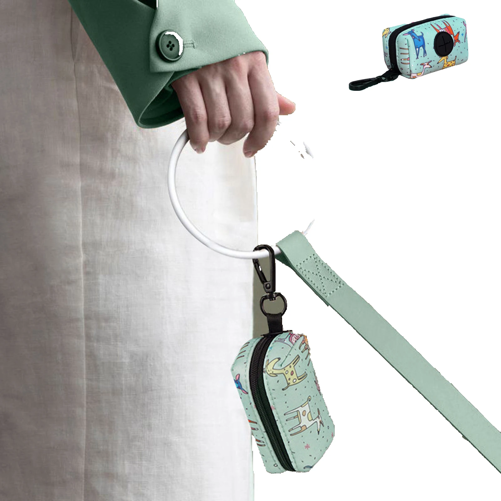 

Pet Puppy Cat Pick Up Poop Bag Dispenser Portable Dog Poop Waste Bag Holder Outdoor Pets Supplies Garbage Bags Organizer