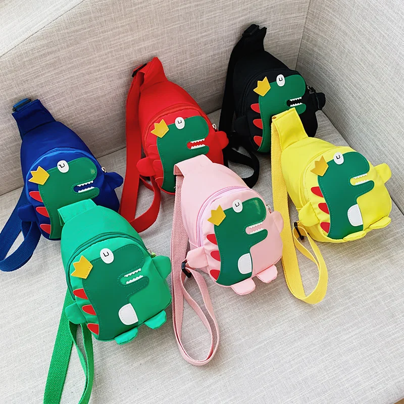 2 Styles of Kindergarten Baby Bag Children's Cartoon Crossbody Bag Cute Dinosaur Chest Bag Backpack for Boys and Girls Backpack boy girl new colorblcok unicorn dinosaur school pen bags cute grade kawaii children anime backpacks in kindergarten