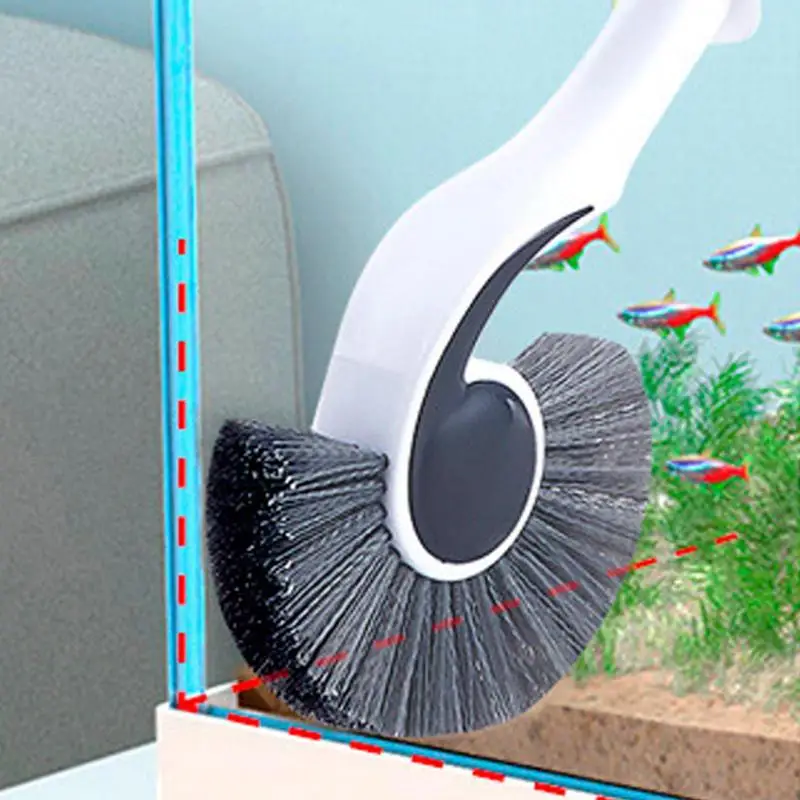 Brosse à récurer Double face pour Aquarium, outil de nettoyage des algues,  éponge à manche Long - AliExpress