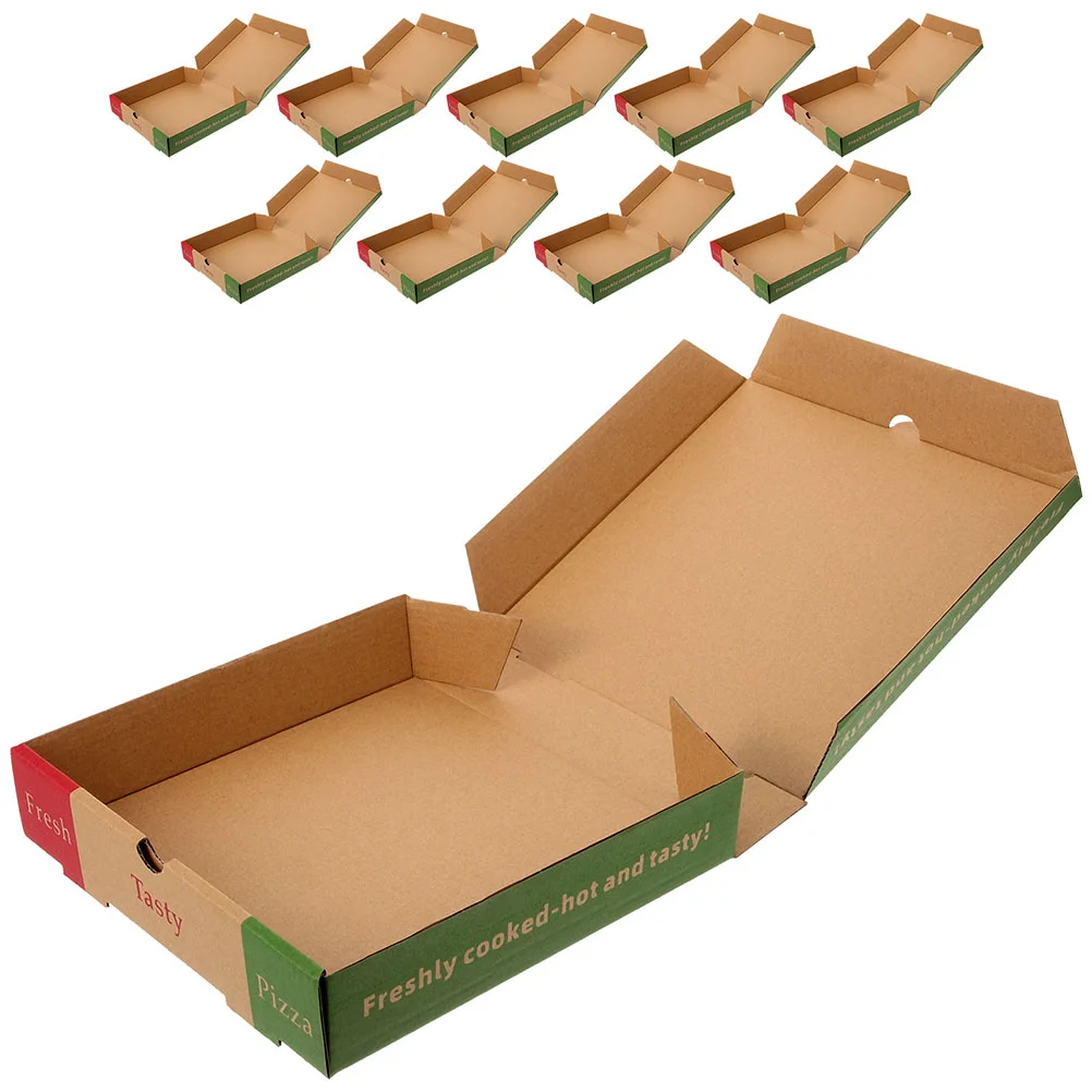 10 Pcs Pizza Slice Container Box Storage Containers Paper Boxes for Party Travel