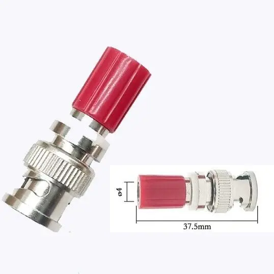 Banana Binding Post Jack to BNC Male Adapter 50 Ohm to ATU Antenna Wire 2pc HAMRADIO