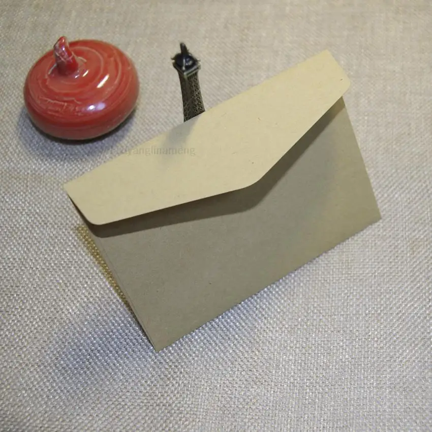 100 Stück Lxw: 11,7 x 8 cm, bunter Mini-Kraftumschlag, Business-VIP-Karte, kleine Hochzeitsfeier-Einladungskarte, Papierumschläge, Büro – Detail 8