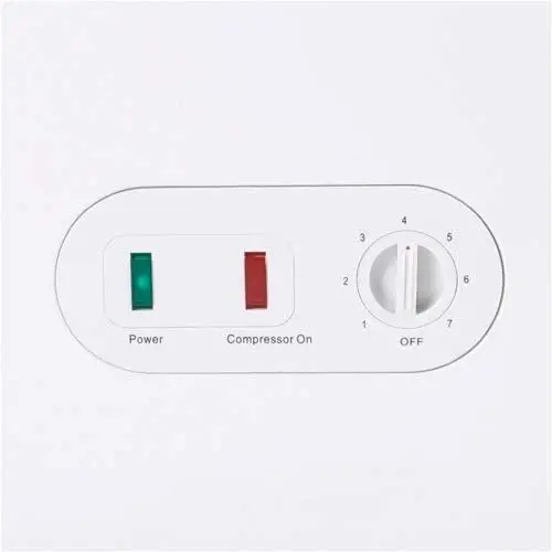 Commercial Chest Freezer 23. Cu Ft Capacity Solid Top White Large Storage Adjustable Feet Keeps Freezer Level on Uneven Surfaces