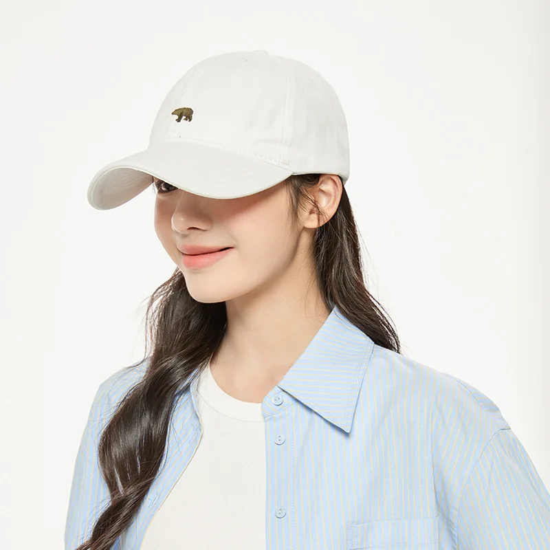 Hot Sale Women's Baseball Caps Polar Bear Embroidered Cotton H Adjustable Casual Visor Solid Hs for Men Outdoor Snapback_voghion.com
