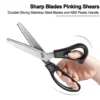 Stainless Steel Pinking Scissors Triangle Teeth Lace Cloth Crafts Dressmaking Zig Zag Cut Tailor's Scissors Sewing Shears 2