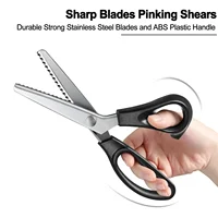 Stainless Steel Pinking Scissors Triangle Teeth Lace Cloth Crafts Dressmaking Zig Zag Cut Tailor's Scissors Sewing Shears 2