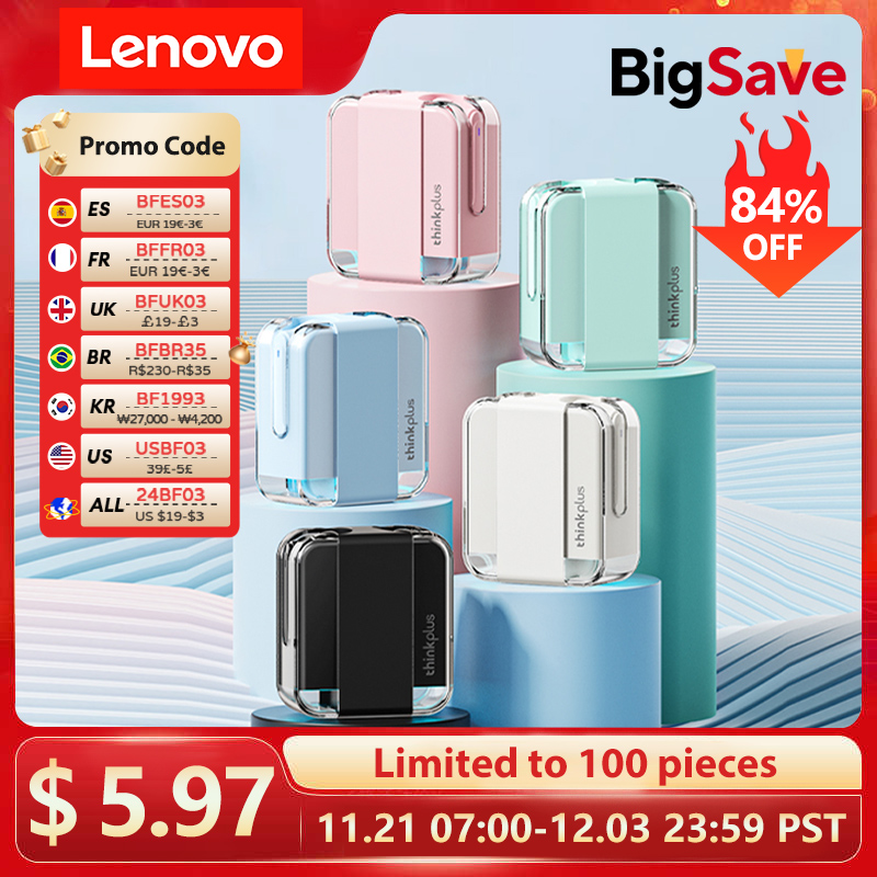 New Original Lenovo LP51 TWS Wireless Bluetooth V5.4 Earphones Dual Mode Gaming Earbuds Long Battery Life Sport Headset With Mic