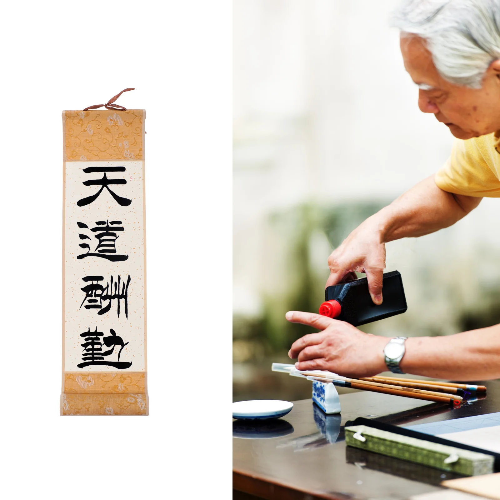 쌀 종이 두루마리 일본 장식, 서예 Sumi DIY 공란 그림 두루마리, 중국 회화 사무실