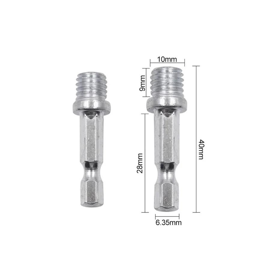 

2/4pc 1/4 Hexagon Connecting Rod Adapter Drill Chuck M10 Polishing Disc Connection 6mm Shank Diameter Power Tool Accessories