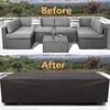 1 Piece Garden Furniture Cover Waterproof And Windproof Uv 210D Oxford Cloth Protective Cover For Garden Table 4