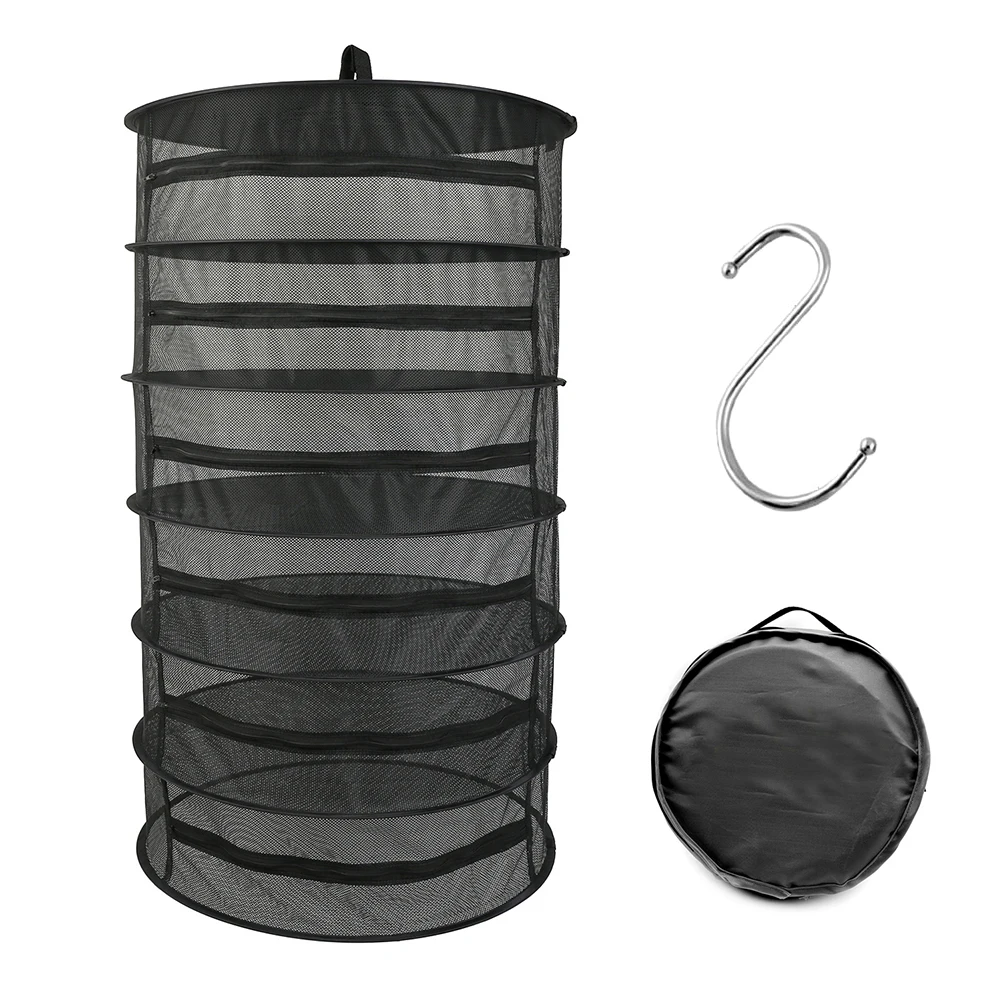 4/6 Layers Drying Net For Herbs Hanging Basket Folding Dry Rack Herb Drying Net Dryer Bag Mesh For Flowers Buds Plants Organizer 5