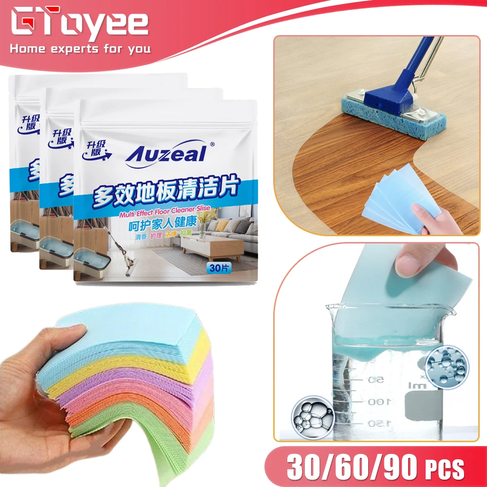 30-120pcs Floor Cleaning Sheet Toilet Cleaner Mopping Floor Wiping Wooden Floor Tile Porcelain Cleaning Household Hygiene Tablet