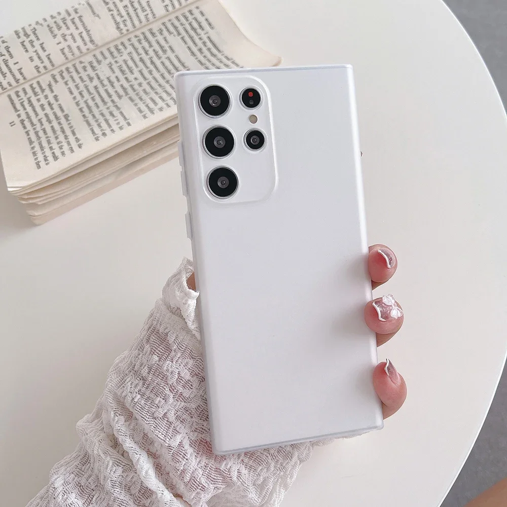 thumbnail image 1 of 0.3mm Ultra Thin Silicone Soft Case For Samsung Galaxy S24 Ultra S23 S22 S21 Plus Note20 A52 A72 A53 A73 Matte Transparent Cover, 1 of 5