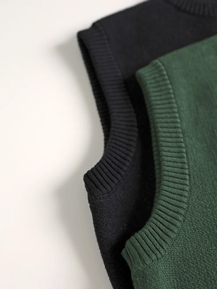 Kids Sweater Autumn Children Sleeveless Sweater Fashion Print Boys Girls Cotton Knit Vest O-neck Loose Kids Vintage Sweater