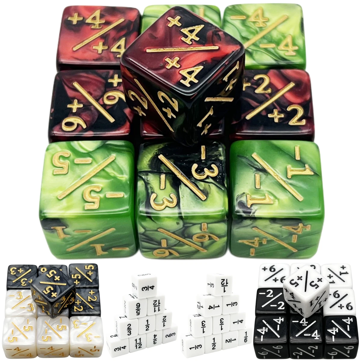 Dice Set 10 Pieces Dice Counters Token D6 Compatible with Card Game