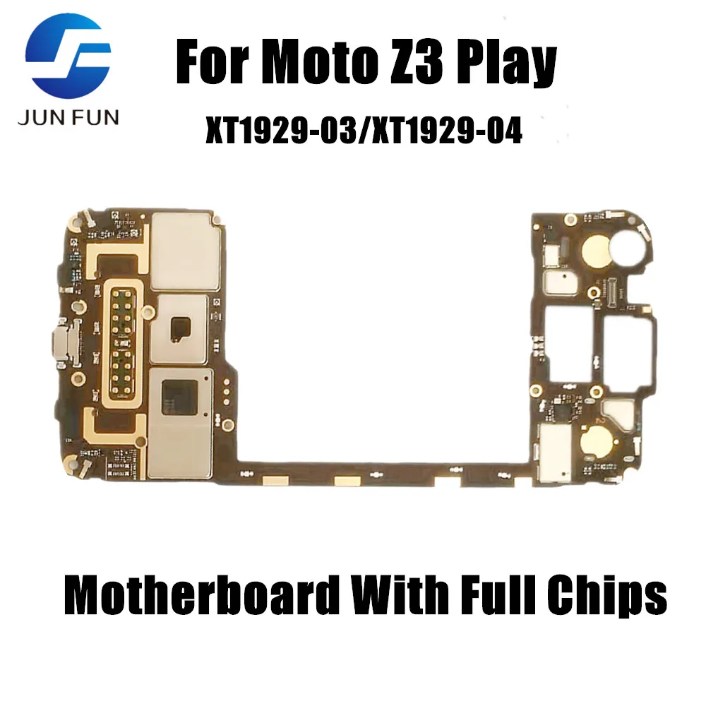 

Original For Moto Z3 Play XT1929-04 XT1929-03 Motherboard Mobile Electronic Panel Mainboard Circuits With Chips Plate