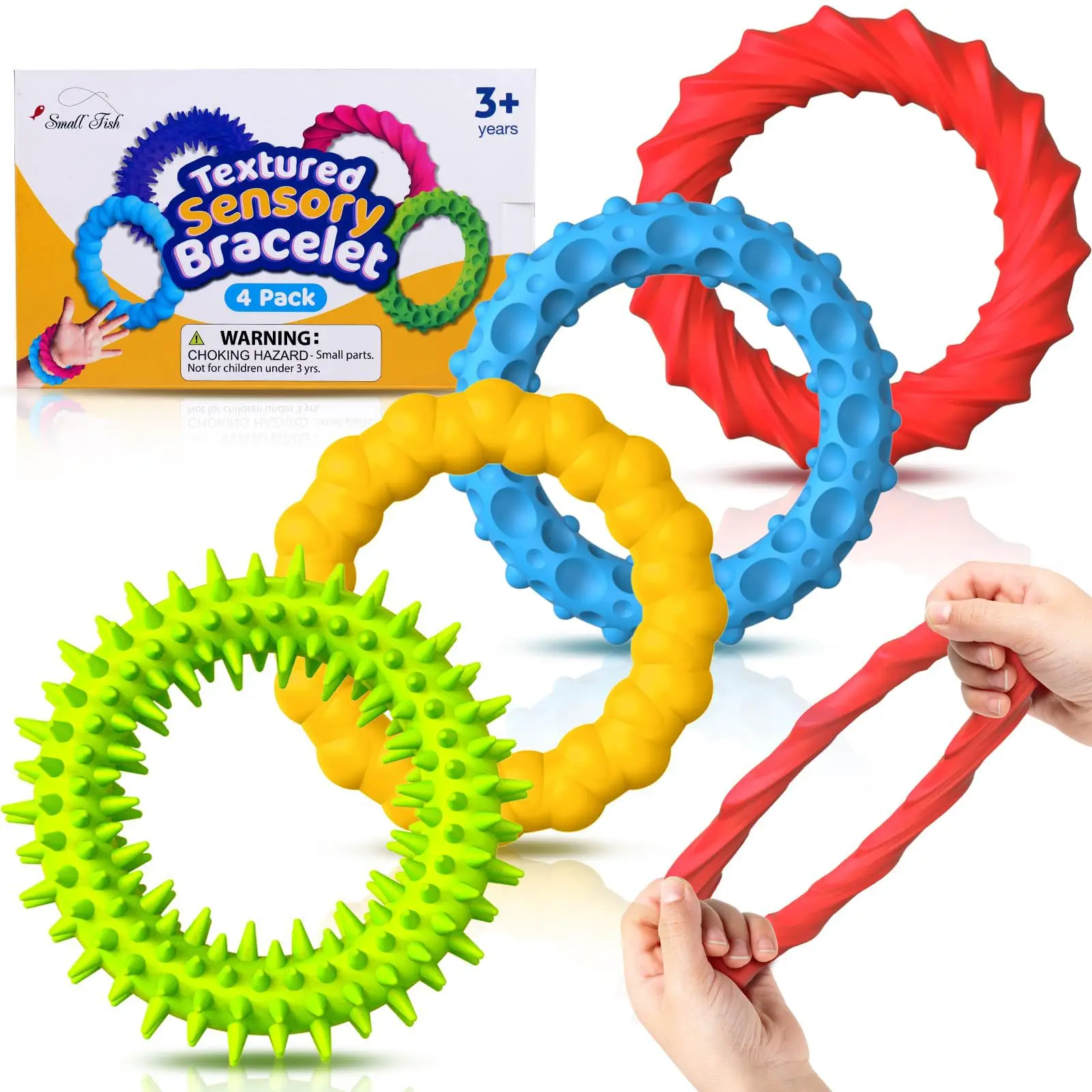 4PCS Bracelet Sensory Fidget Toys for Kids Adults Pack Autism Sensory Toys for Special Needs Autistic Stretchy Bracelets New