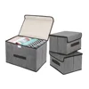 Fold Non Woven Fabric Storage Box Gray Home Supplies Clothing Underwear Sock And Kid Toy Storage Organizer Cosmetics 1
