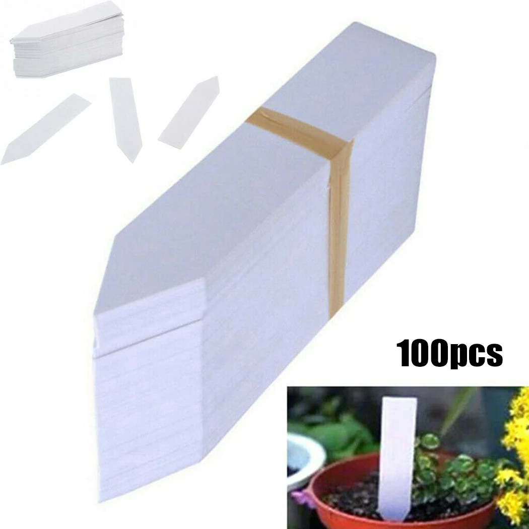 100pcs Plastic Plant Labels Reusable Garden Plants Marker Waterproof