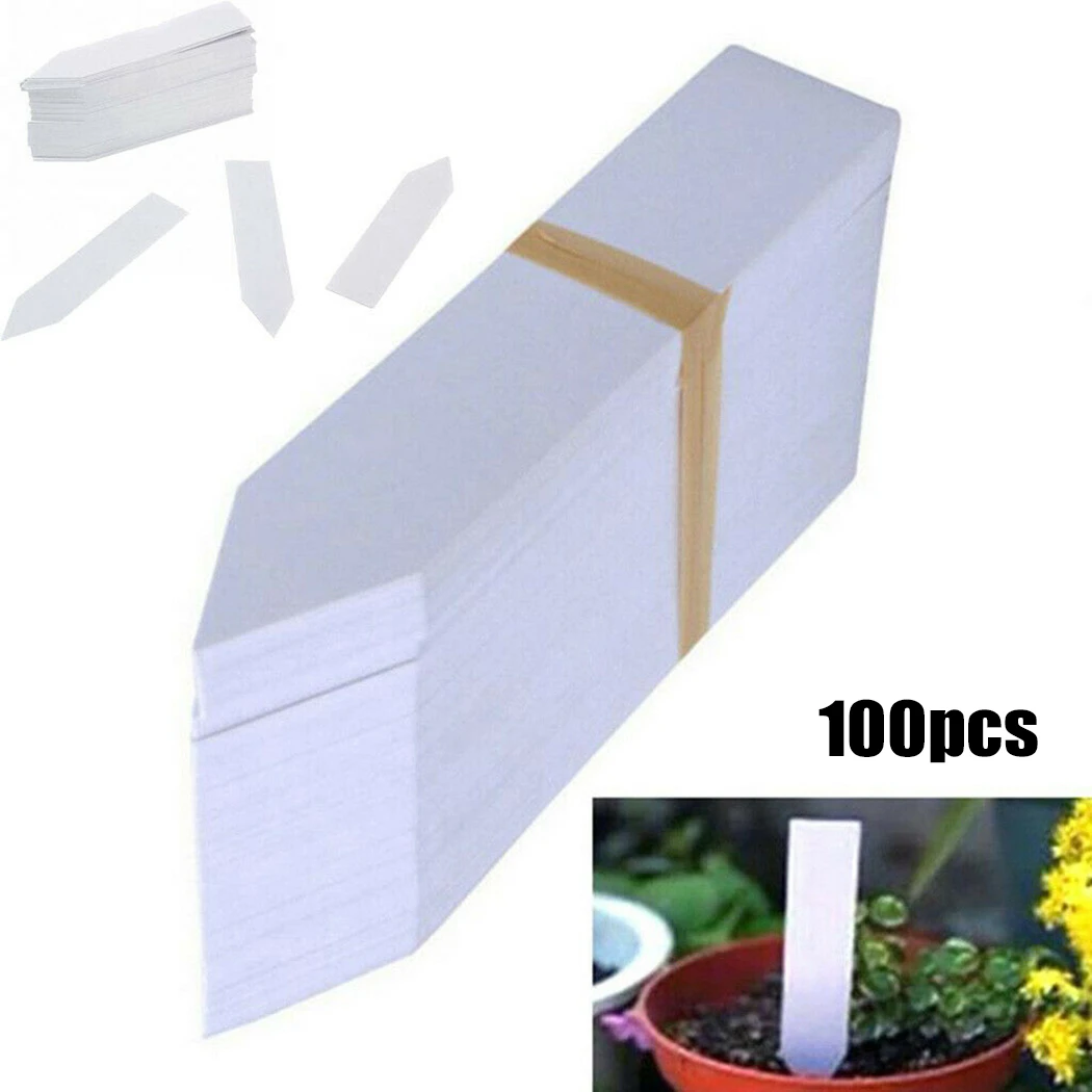 100pcs Plastic Plant Labels Reusable Garden Plants Marker Waterproof Plastic Nursery Plaques For Plants Tags Markers