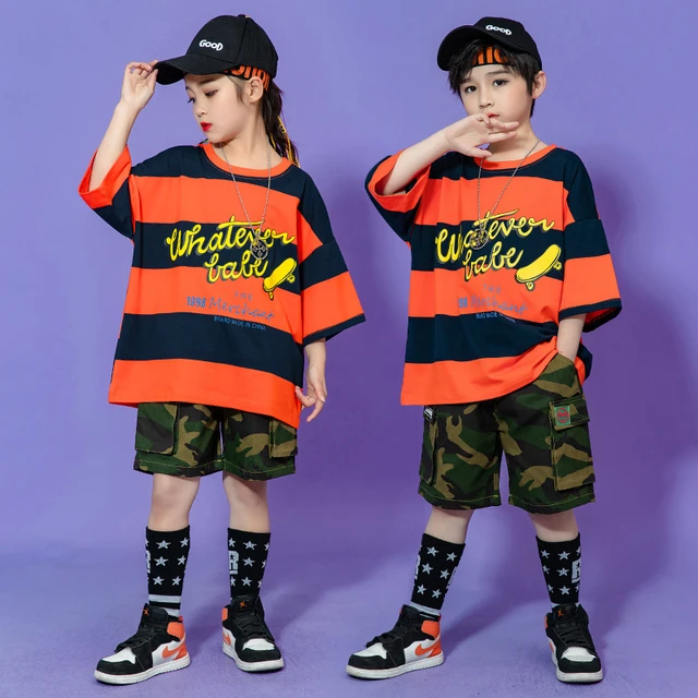 6 8 10 12 14 16 Years Boys Striped T Shirt Camouflage Shorts