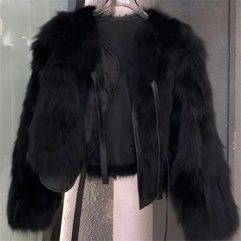 Fox Fur Grass Coat - Womens Short AutumnWinter Jacket 2024