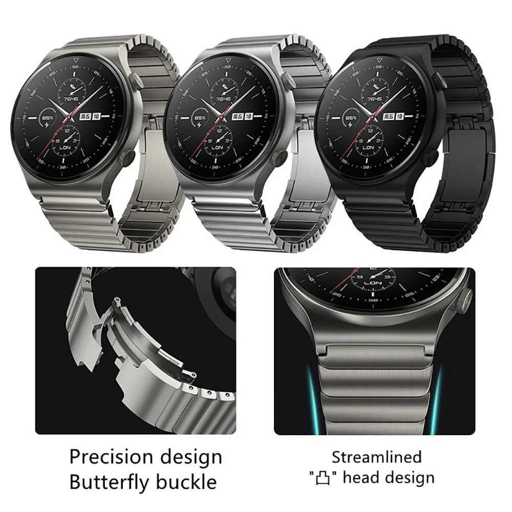 Premium Metal Bracelet 22mm Replacement Watchband Accessory