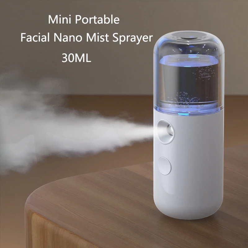 Mini Facial Nano Mist Sprayer Handy Nano Cool Spray Face Mister Steamer ,Moisturizing and Hydrating for Skin Care, Makeup