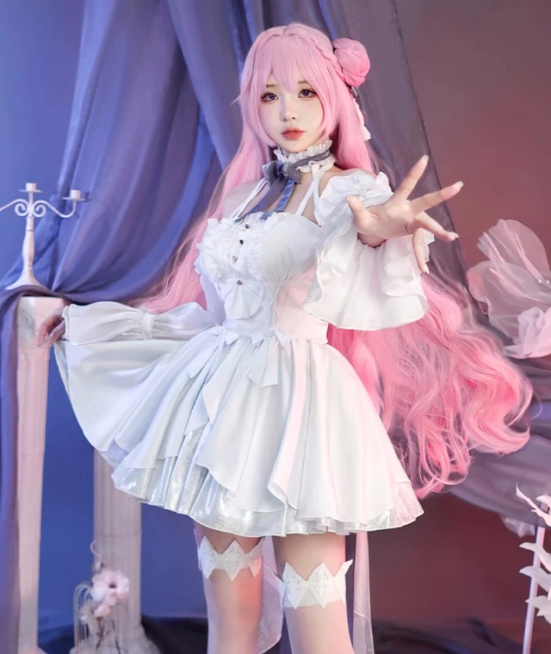 

Game NIKKE Goddess of Victory Dorothy Cosplay Costume Dorothy White Flower Wedding Dress Halloween Carnival Party Suit
