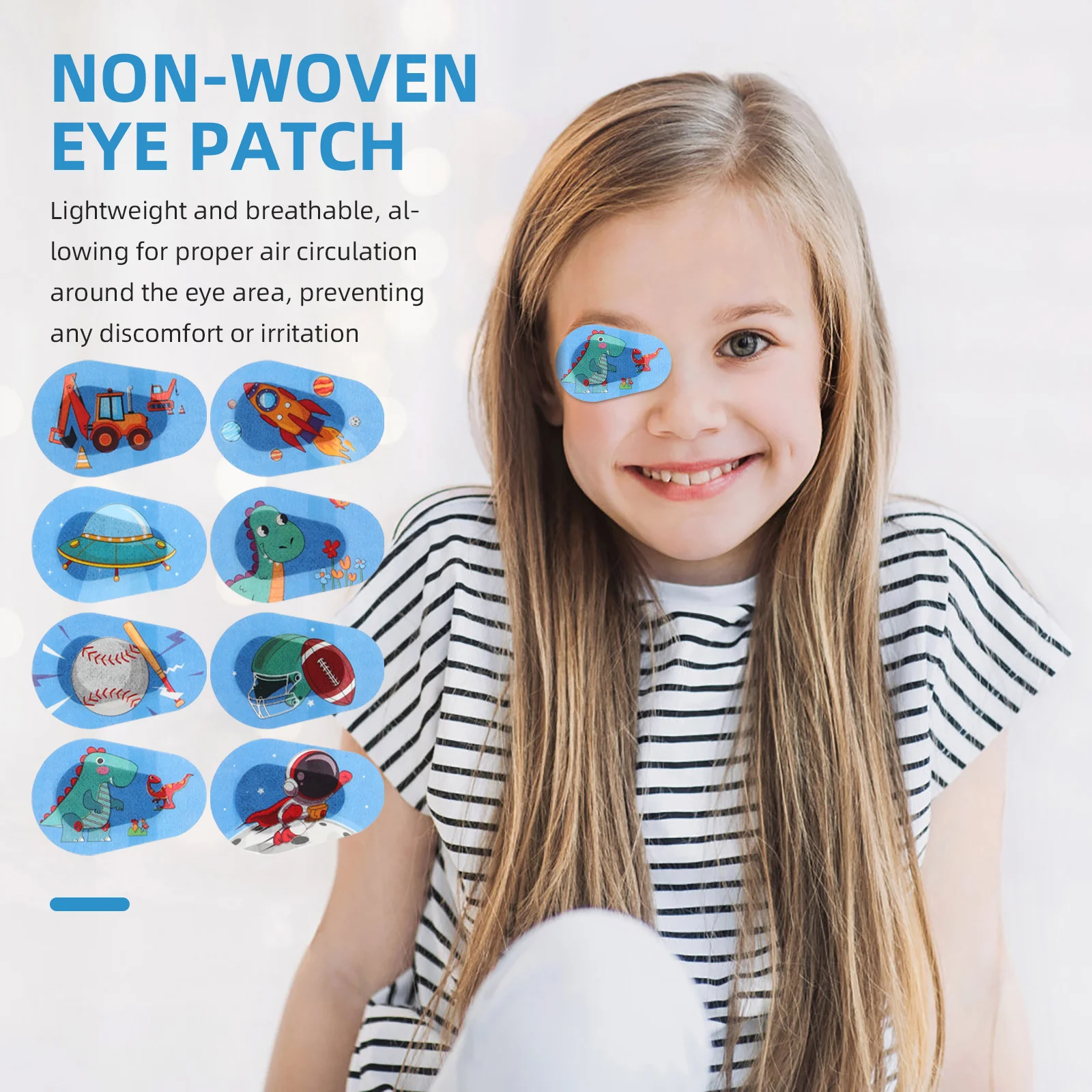24Pcs Single Eye Patches Cartoon Non-Woven Fabric Blindfold Vision Corrector Eye Patches Children Amblyopia Correction Eye Masks 2