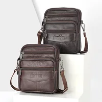 Men’s Classic Leather Crossbody Bag – Compact & Stylish Everyday Carry