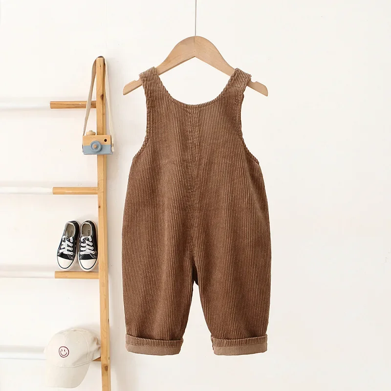 Corduroy Kids Jumpsuits Overalls for Girls and Boys