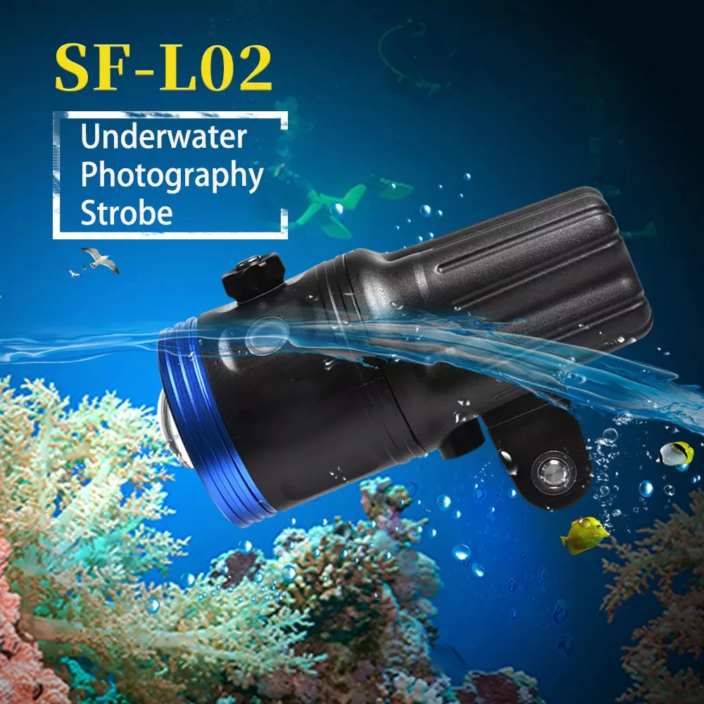 

Strbea 5000LM LED Diving Flashlight Underwater Lighting 100m Waterproof Rechargeable 18650 Battery Photography Video Fill Light