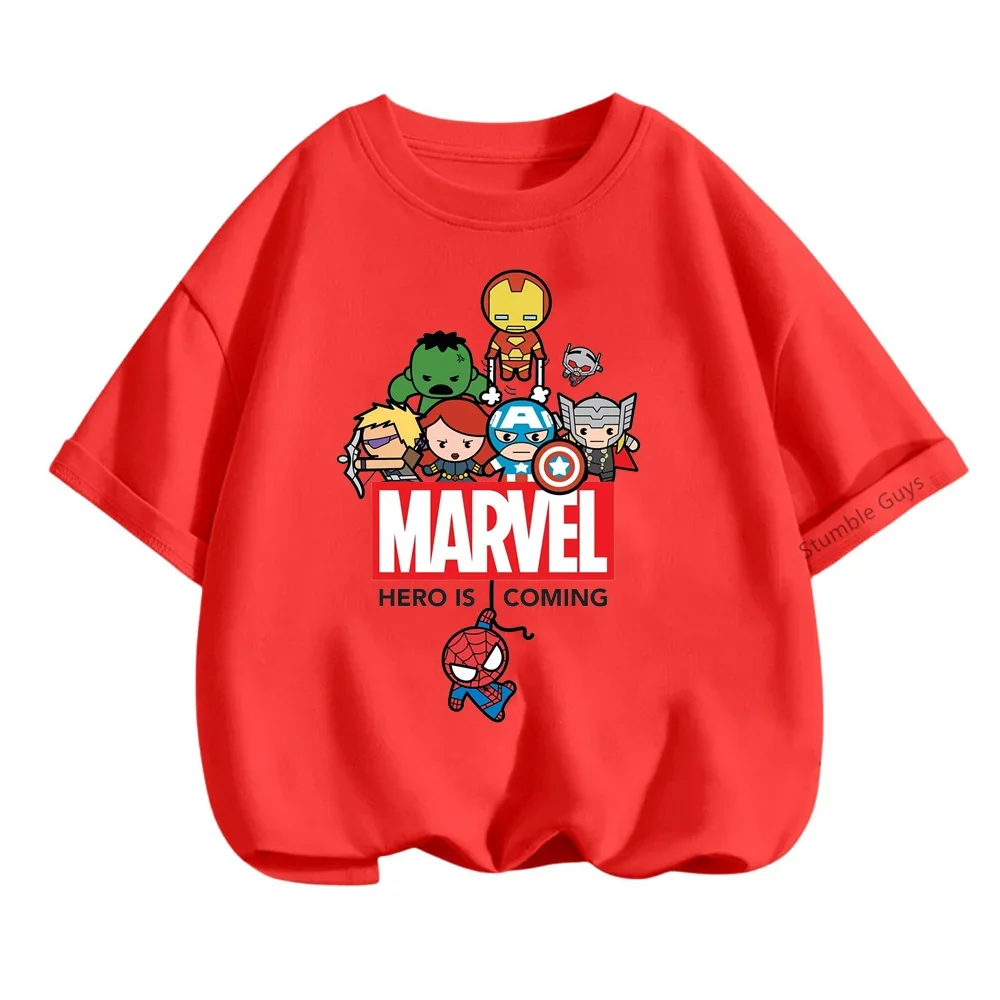 Marvels Child T-Shirts Summer The Avengers Kids T Shirt Children Cartoon Kawaii Casual Clothes Super Hero Top Boy Girl Tee Shirt 5