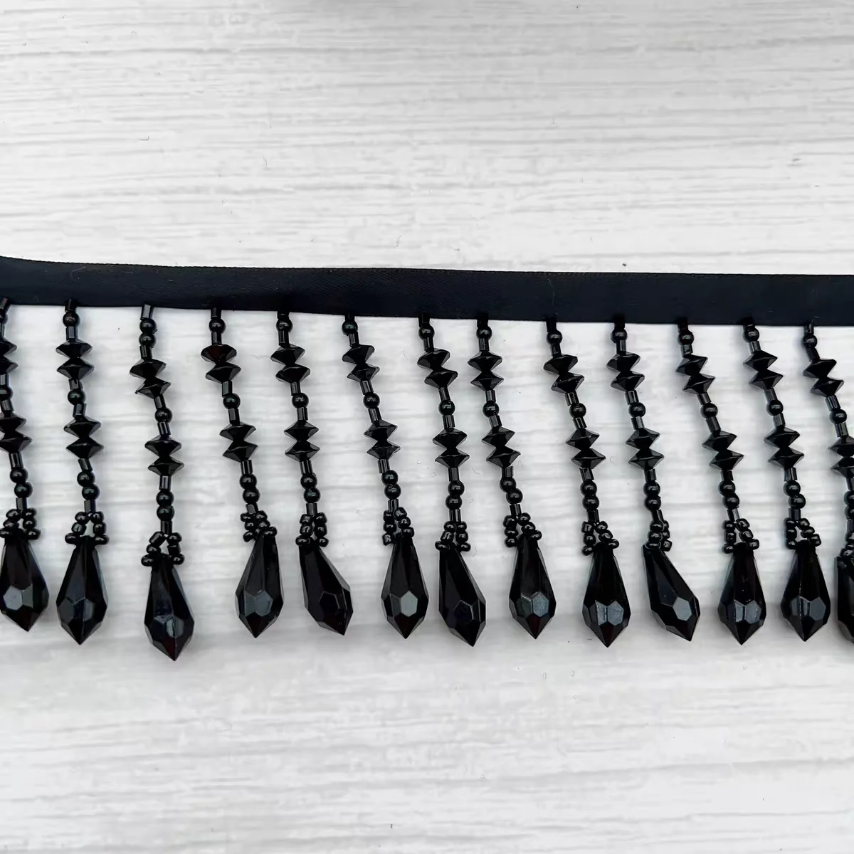 7cm 폭 아크릴 크리스탈 비즈 프린지, 드레스 댄스웨어 의상 꾸뛰르 부티크 램프쉐이드 비즈 트림 태슬, DIY 바느질 용품