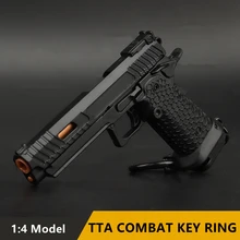 

TTA COMBA Tactical Keychain Plastic 1:4 Mini Pistol Gun Shape Weapon Keyring Gift Detachable With Flashlight Lever and Magazine