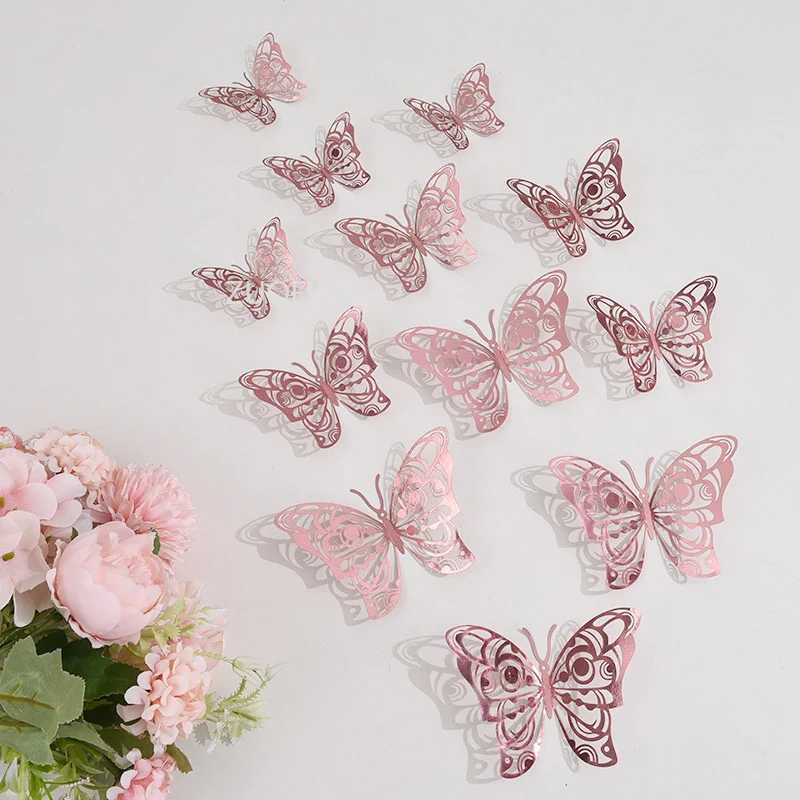 12 Pcs 3D Butterfly Wall Stickers - Walling Shop