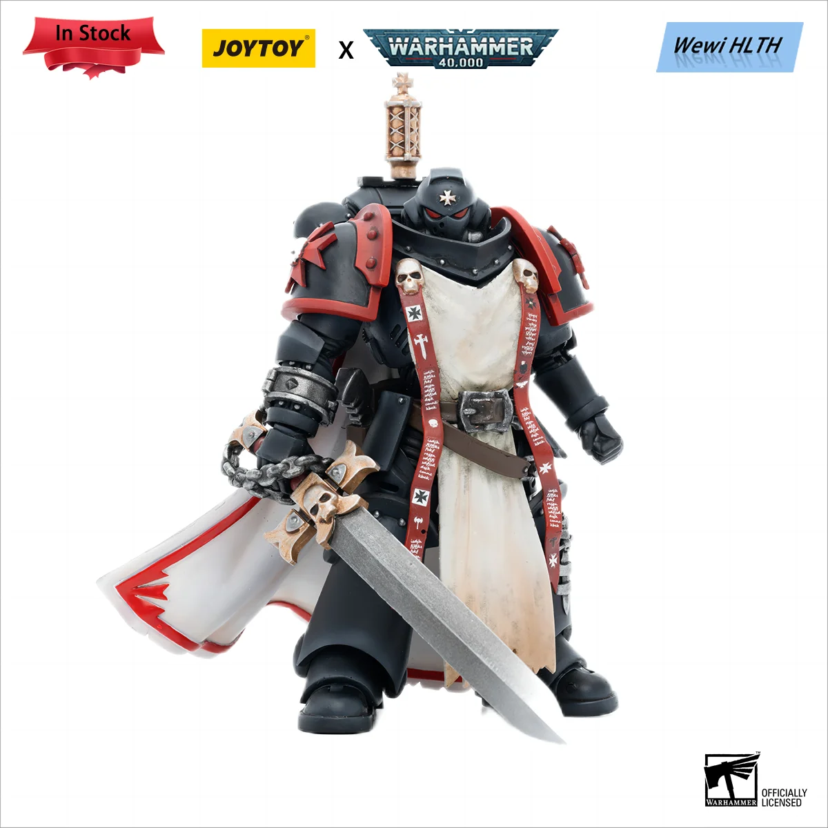 Joytoy Action Figure 1/18 Warhammer 40K Black Templars Hearis Sword Brothers Eberwulf Anime Modello Militare Regalo Spedizione Gratuita