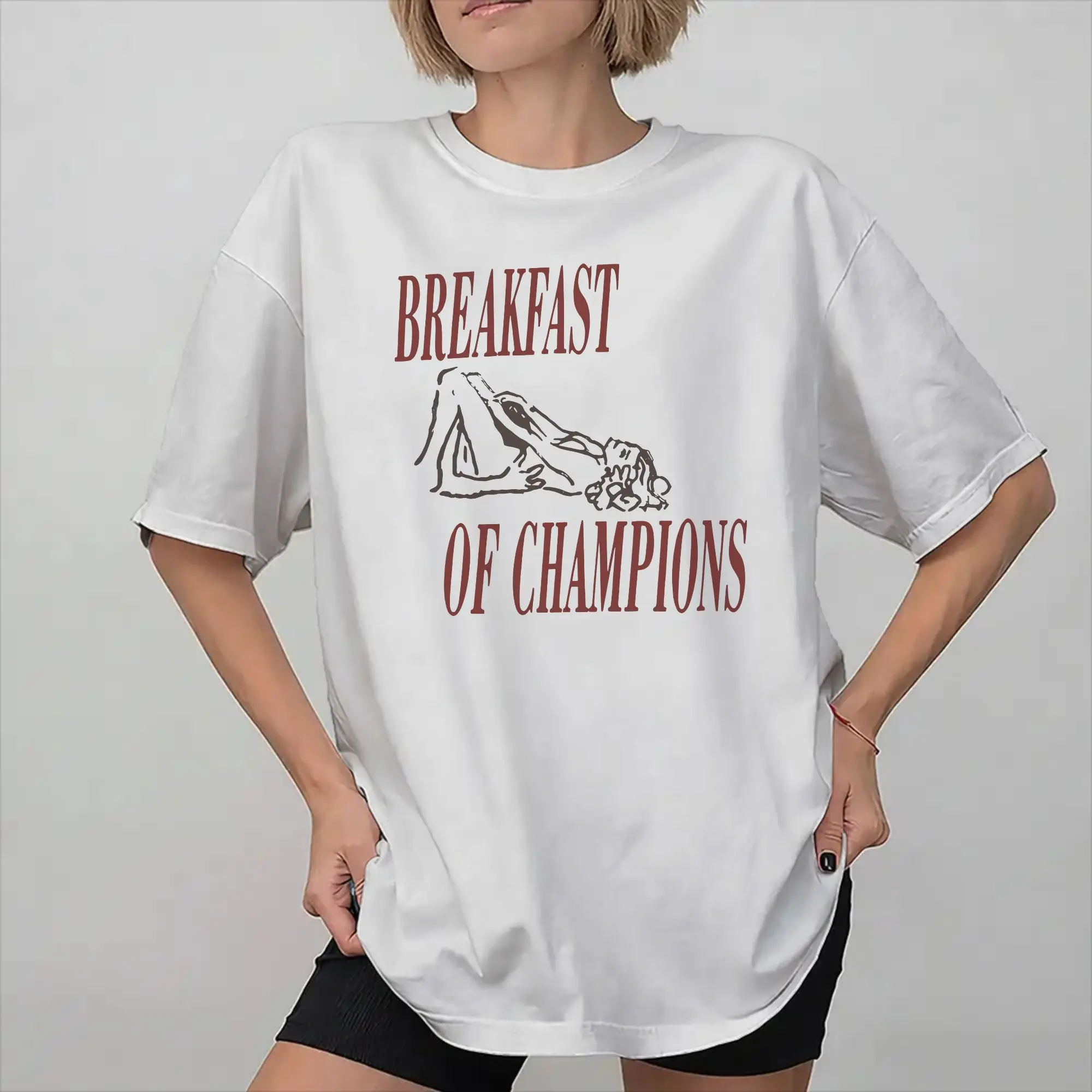 Neu eingetroffen: Breakfast of Champions T-Shirt für Unisex, reines Baumwoll-T-Shirt, Kurzarmkleidung
