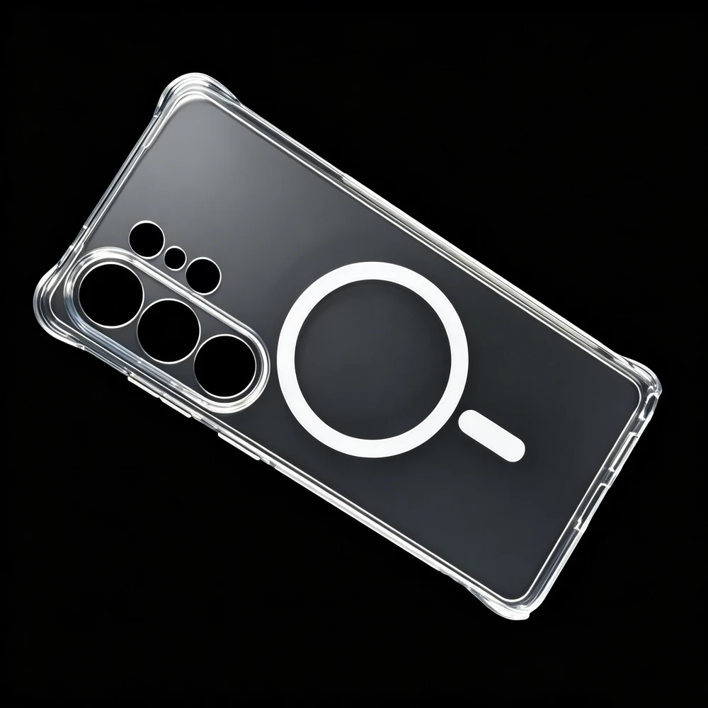 Crystal Clear Shockproof Magnetic TPU Protective Case - Transparent Cover