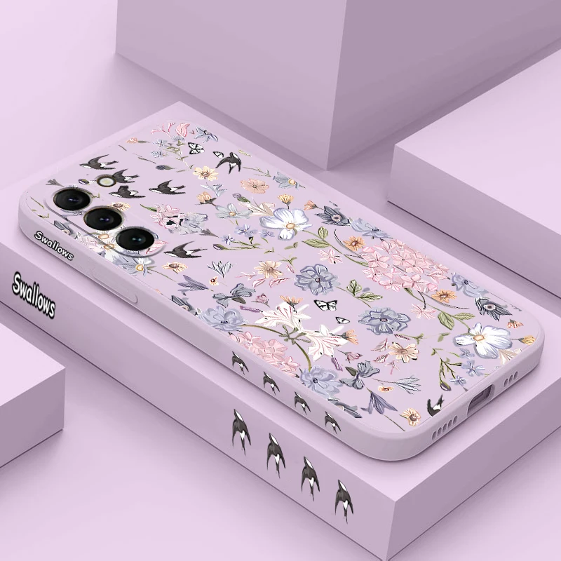 Elegant Wilted Flower Silicone Phone Case Cover