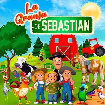 La Granja De Zenon 어린이 생일 사진 배경, 사용자 정의 녹색 잔디 농장 헛간 동물 트랙터 사진 부스 배경 장식