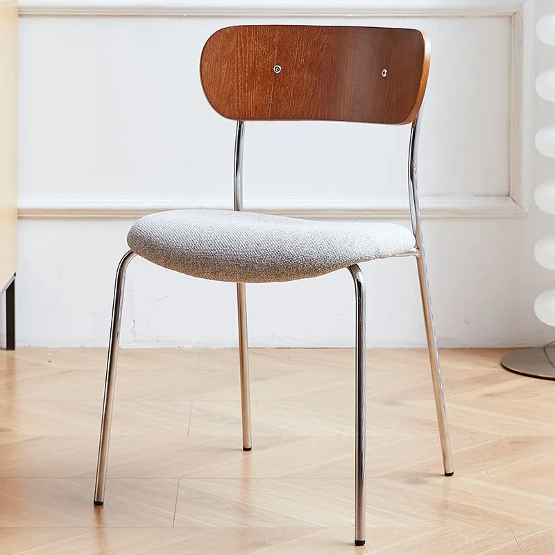 Dining chair Industrial Style Reclining Scandinavian Ins Upholstered Cushion Iron Art Dining Table Bedroom