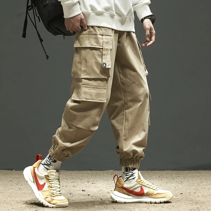 Mens Cargo Pants Men New Multi-pocket Pockets Trouser Japanese Streetwear Jogging Pants Hip Hop Casual Cargo Pants for Men