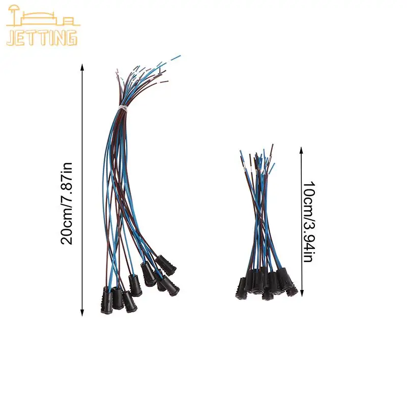 LED 크리스탈 헤드 전구 할로겐 램프용 G4 램프 소켓 와이어 어댑터, 10cm, 20cm 와이어 거치대, 10 개